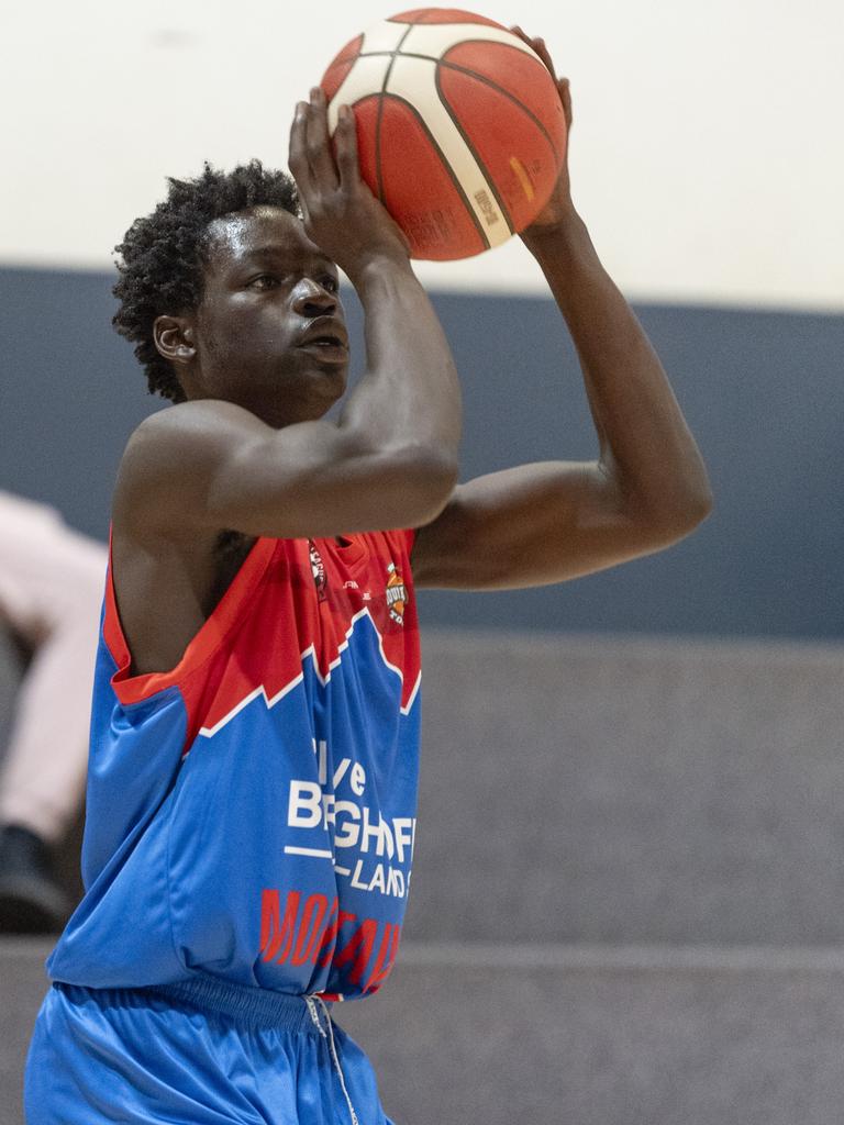 Kizito Oryem in action for the Toowoomba Mountaineers. Picture: Kevin Farmer