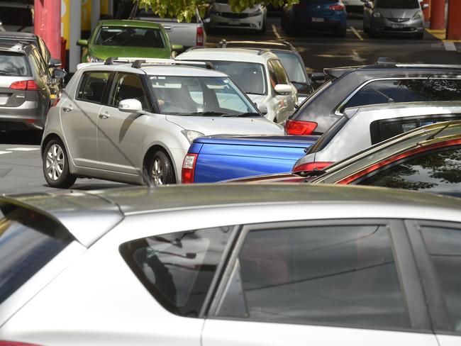 Since paid parking was introduced at Southland Shopping Centre recently, regular shoppers have experienced delays getting in and out of the centre. Picture: AAP