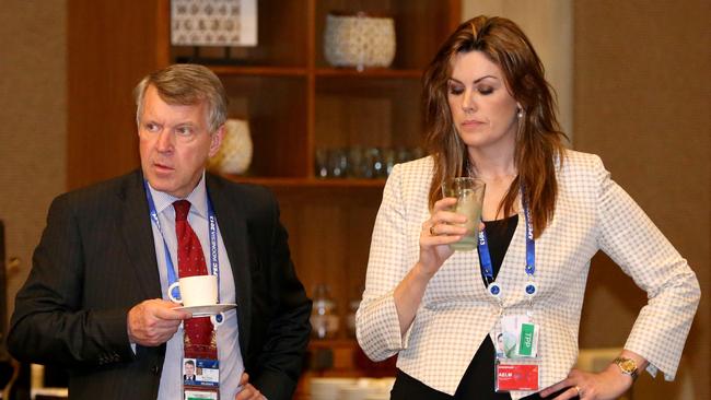 Mark Higgie with former PM Tony Abbott’s chief of staff Peta Credlin in 2013. Picture: Ray Strange