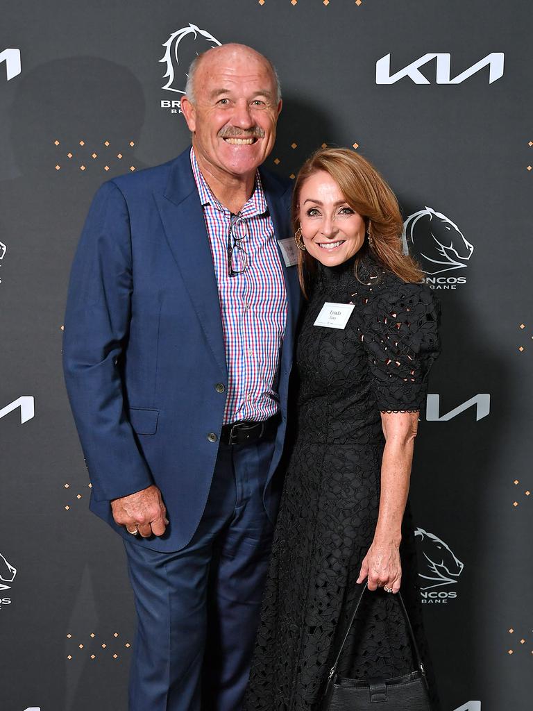 Wally Lewis and Lynda Adams at the Broncos’ 2025 season launch at The Star Brisbane. Picture: John Gass