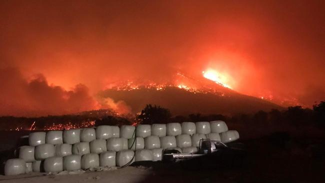 Farmers defend their land in Corryong. Picture: Twitter/@james_findlay