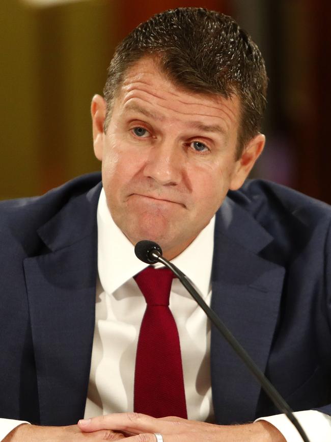 Former NSW Premier Mike Baird was supposed to be the star panellist but NAB isn’t keen for him to join the line-up. Picture: AAP Image/Daniel Munoz