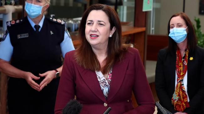 Premier Annastacia Palaszczuk won’t say how much the quarantine hub will cost. Picture: David Clark