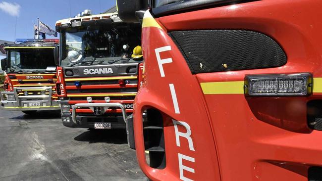 FIRE: QFES crews are on the scene at a bushfire outside of Tara/. Picture: Bev Lacey