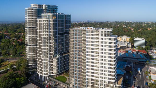 The Langston development at Epping has three towers with more than 400 flats.