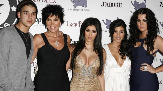 Kardashians: Robert, Kris, Kim, Kourtney, and Khloe Kardashian in 2007.