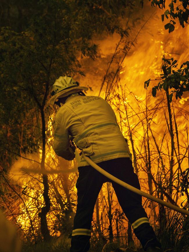 The Currowan fire is on emergency warning level. Picture Gary Ramage