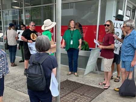 Tuesday’s protest in Lismore.