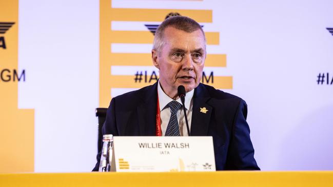 IATA director general Willie Walsh says travellers want sustainable travel despite a decrease in people opting to offset their flight. Picture: IATA