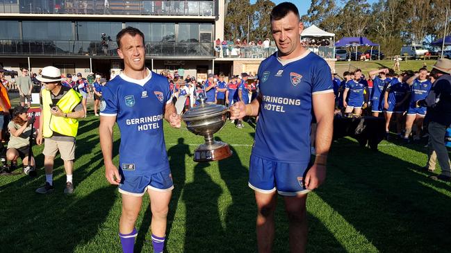 Rixon Russell and Nathan Ford have won six Group 7 titles together for the Gerringong Lions. Picture: Steve Montgomery Sports Photography