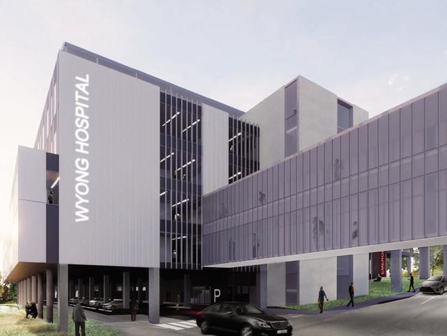 An artist's impression of what the new $200m Wyong Hospital redevelopment will look like. Picture: NSW Health