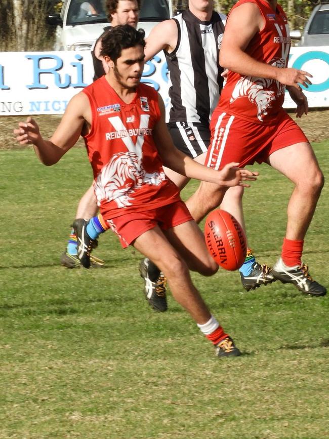 Bradley Yates playing for the Tantanoola Football Club. Picture: Tantanoola Football Club