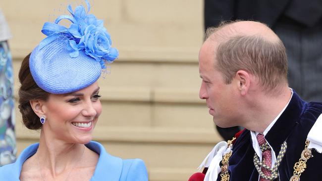 Kate and Wills at the Garter Ceremony. Picture: Chris Jackson / POOL / AFP