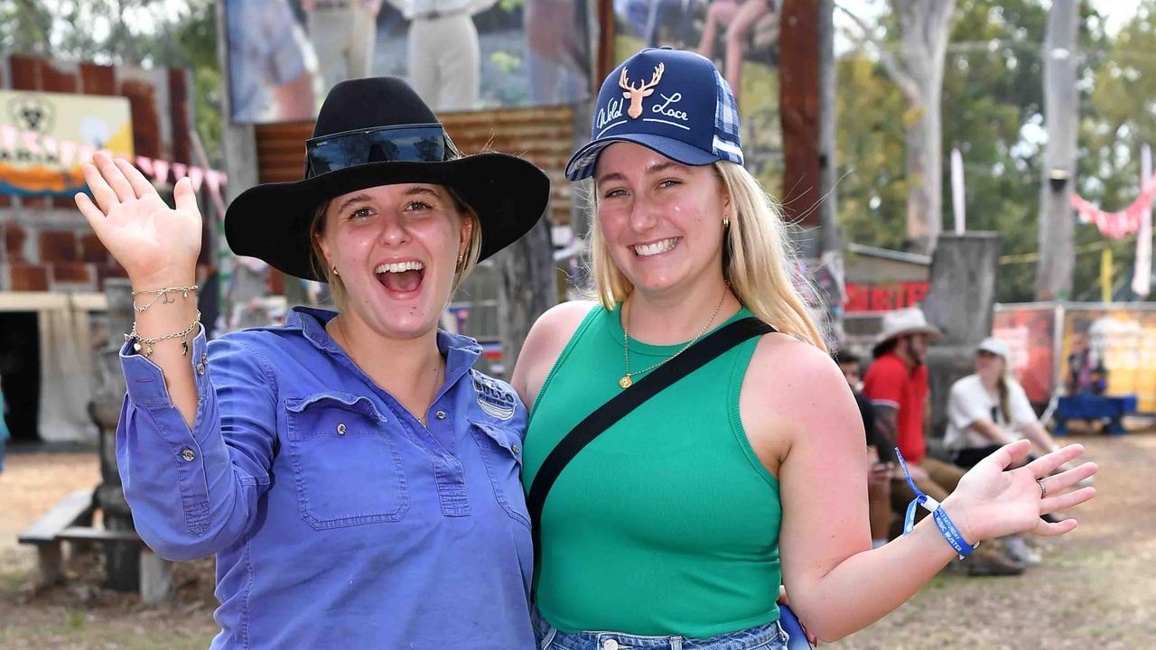 Abby Hopewell and Emily Ebrington at the Gympie Muster. Picture: Patrick Woods.