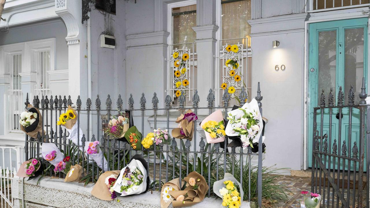 Mourners have paid tribute and left flowers at the Paddington home where Mr Baird and Mr Davies were allegedly killed: NCA NewsWire / Monique Harmer