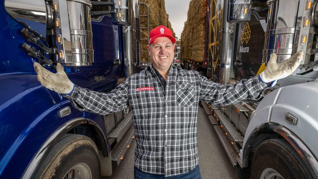 Truck driver, Karl Mansley in Jamestown SA. Picture: Supplied