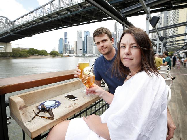 Matthew and Simone Thorburn were hit with a surcharge while dining at Felons. Picture: Image/Josh Woning