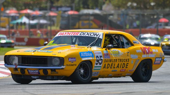 Whiteline Racing driver Adam Bressington in the Touring Car Masters at the Superloop Adelaide 500. Picture: AAP/Brenton Edwards