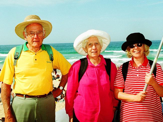 Max Smith, Kath Smith and Anne Smith at the Manly Jazz Festival in 2000 Picture: Simon