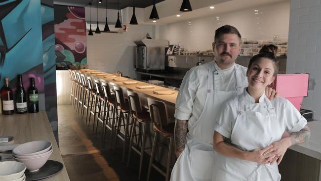 ‘Honesty and integrity’: Tim and Sarah Scott at Joy in Brisbane. Picture: Mark Cranitch.