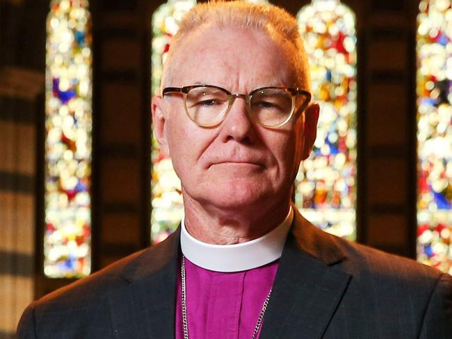 Anglican Archbishop Phillip Freier at St Paul's Cathedral in Melbourne.