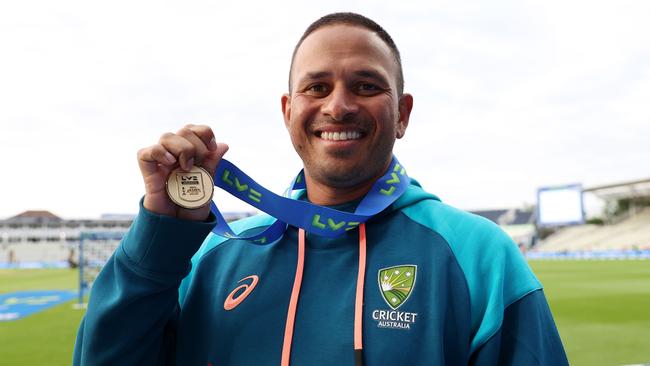 Man of the match Usman Khawaja. Picture: Ryan Pierse/Getty Images