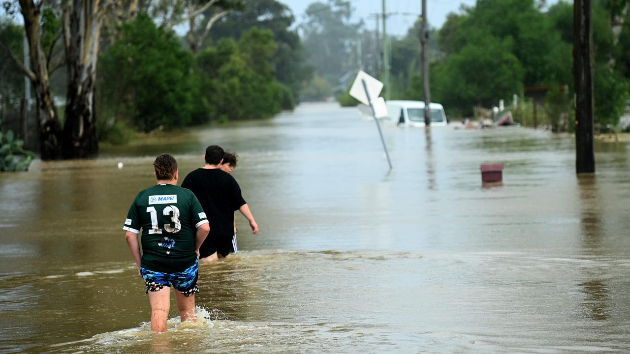 The floods took a toll on kids. Picture: NCA NewsWire / Jeremy Piper