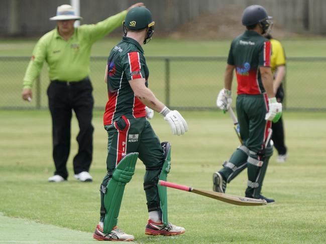 MPCA: Pines’ Nicholas Christides walks off. Picture: Valeriu Campan