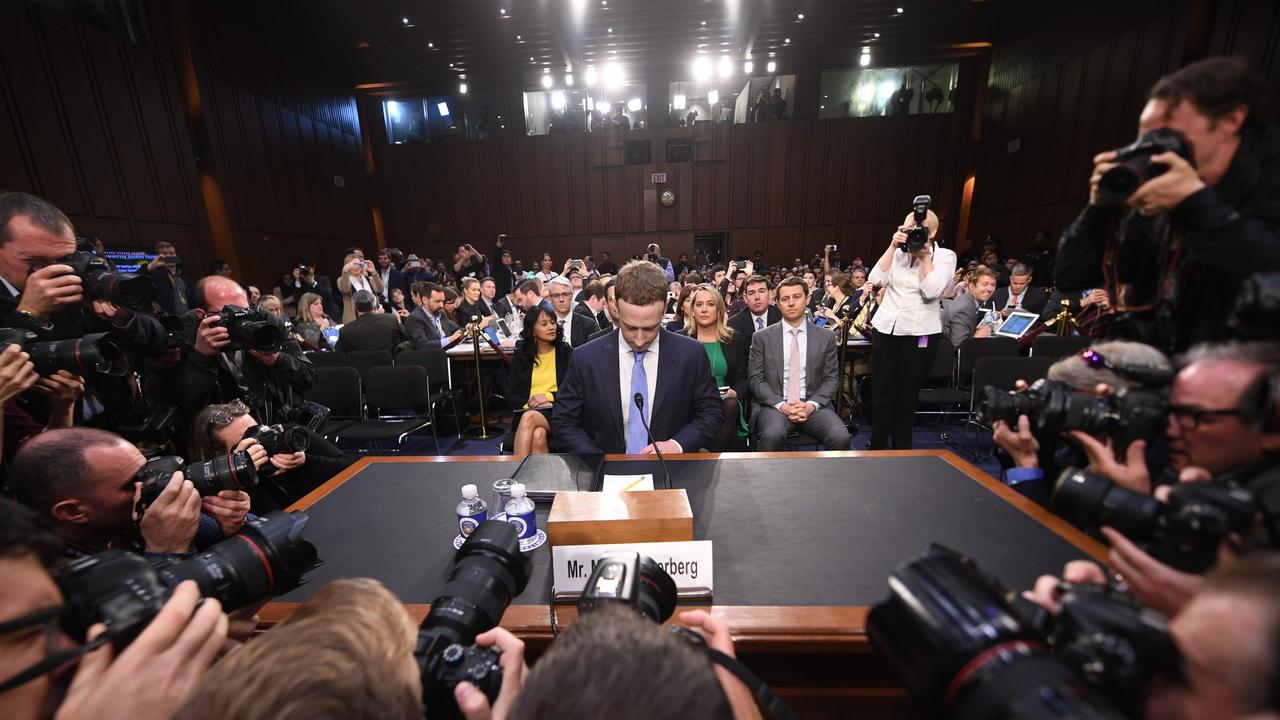 Facebook CEO Mark Zuckerberg arrives to testify before a joint hearing of the US Senate in April. Picture: Jim Watson/AFP