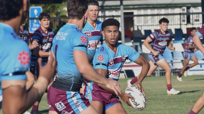 The Cutters and Capras Mal Meninga Cup sides in action. The competition is a breeding ground for future NRL stars.