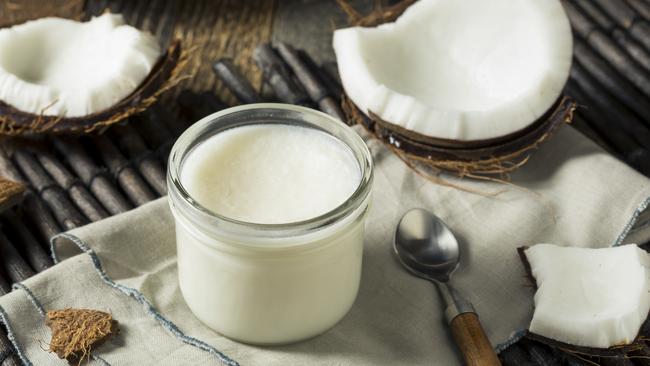 Coconut oil is about 80 per cent saturated fat.