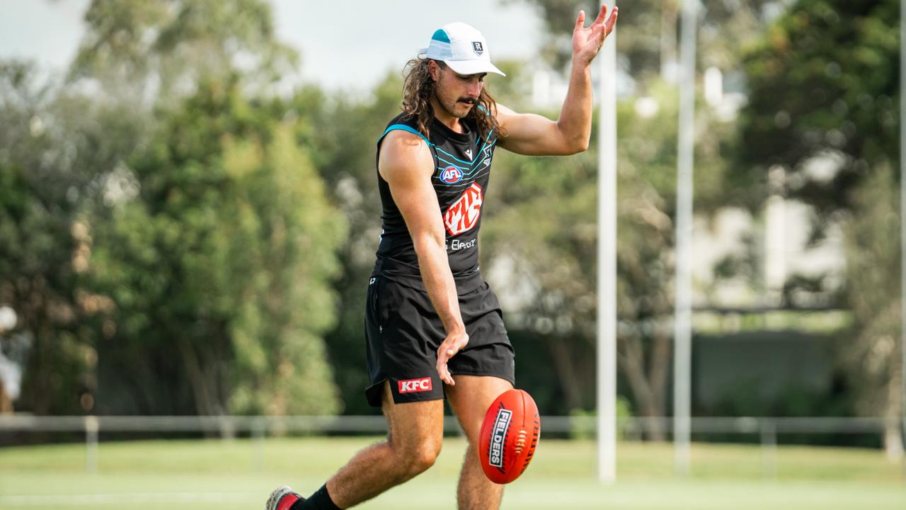 Lachie Jones at Port Adelaide training. Picture: PAFC