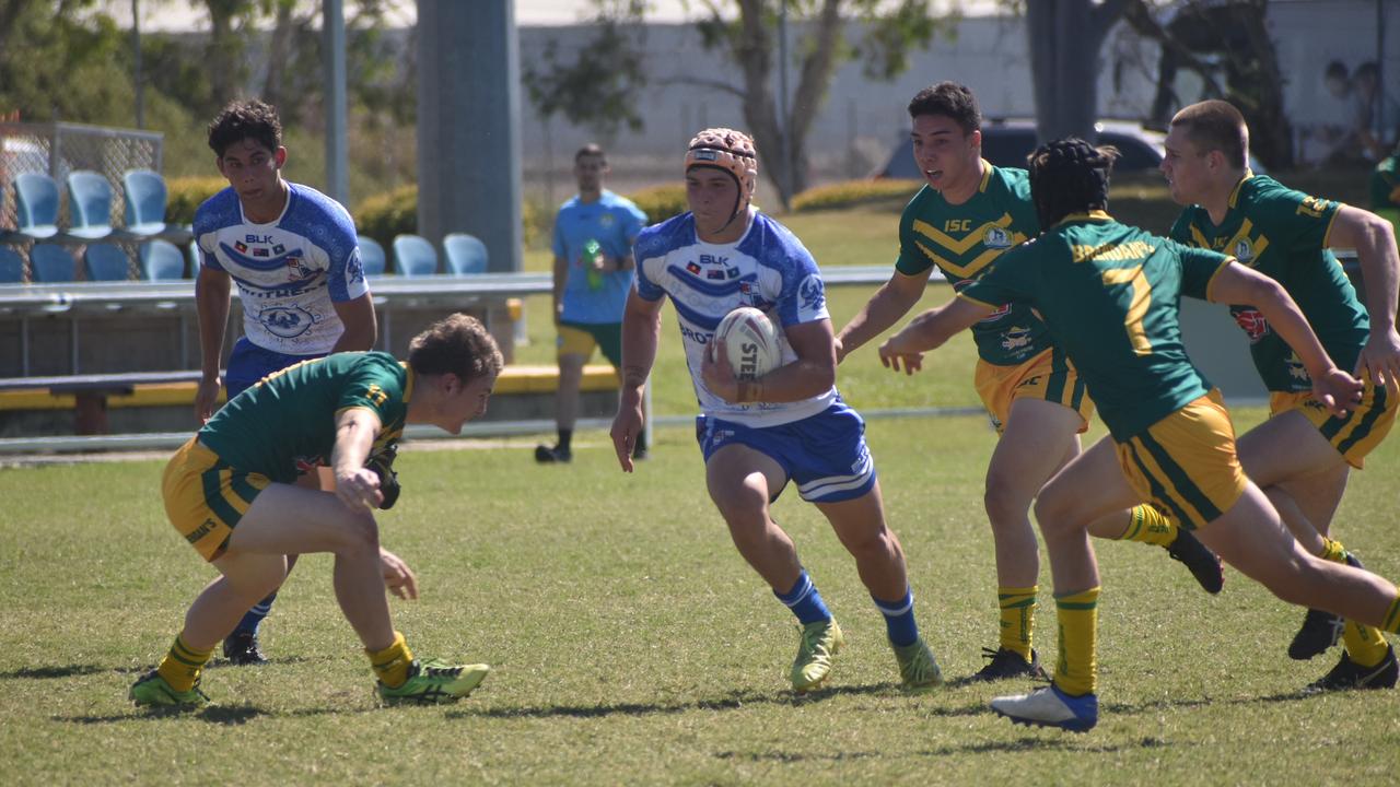 Lachlan Lerch for Ignatius Park against St Brendan's College in the Aaron Payne Cup round seven match in Mackay, August 4, 2021. Picture: Matthew Forrest