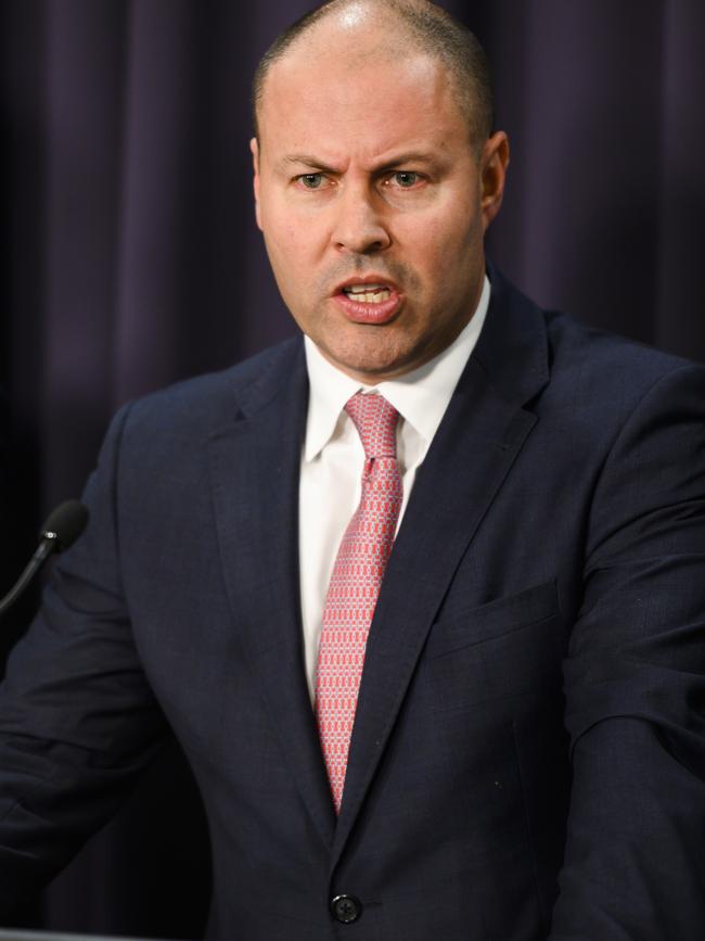 Treasurer Josh Frydenberg speaks at an event at Parliament House. Picture: Getty