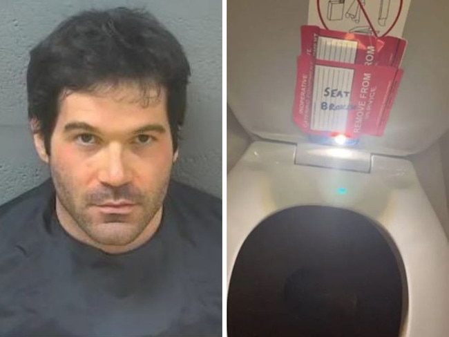 An American Airlines flight attendant has been arrested for allegedly spying on young girls in plane bathrooms.