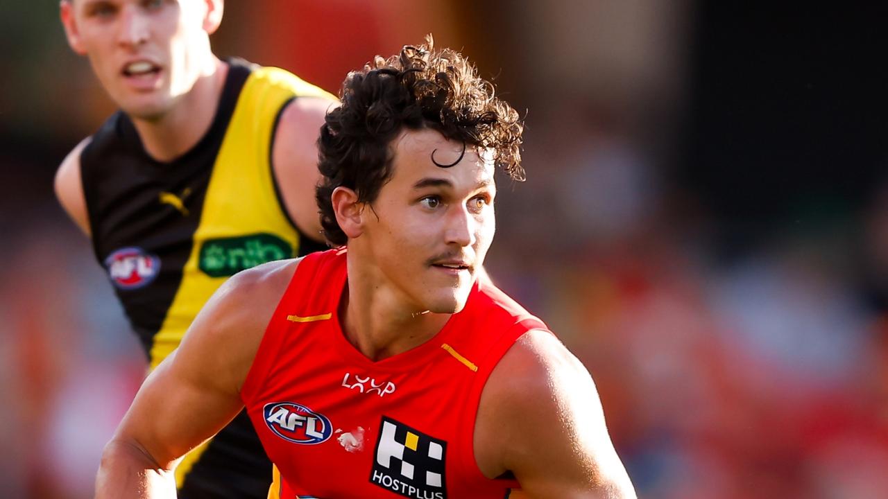 Wil Powell in action against Richmond. Picture: Dylan Burns/AFL Photos via Getty Images