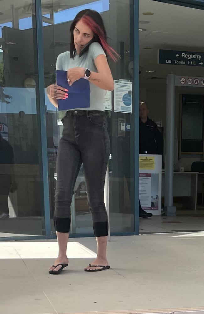 Zoe Melissa Baker leaving the Caboolture Magistrates Court on April 11. Picture: Aaron Goodwin