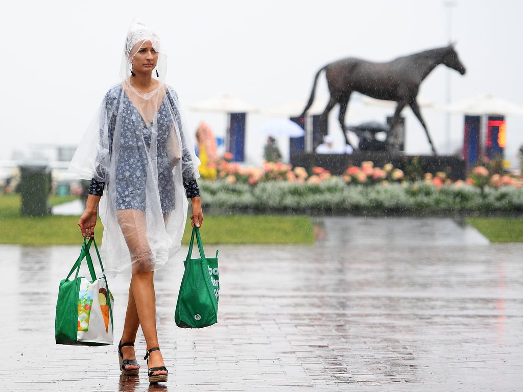 Go to the races they said. Bring food for a picnic they said. It will be fun, they said. Picture: AAP Image/Dan Himbrechts