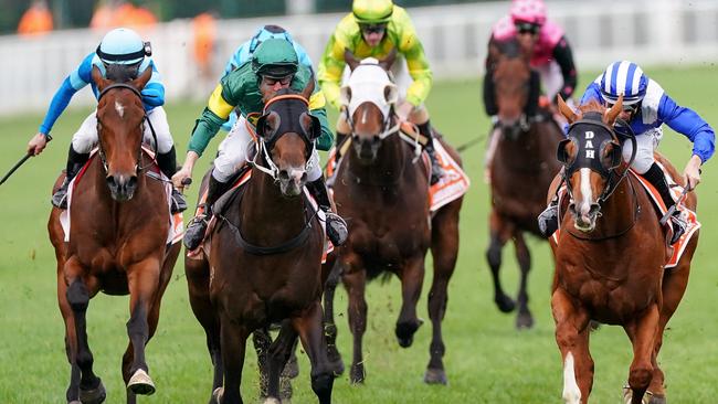 Hugh Bowman was suspended for his ride behind Ole Kirk in the Caulfield Guineas.