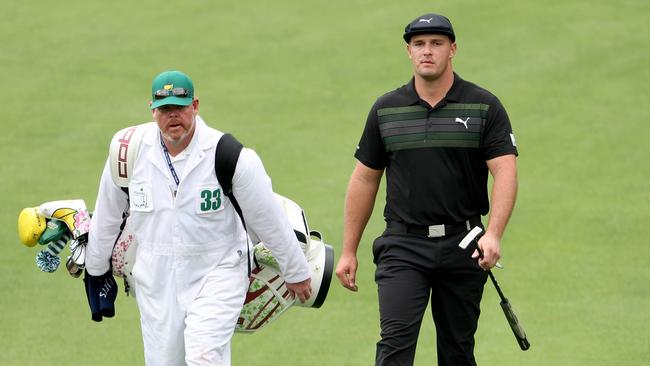 AUGUSTA, GEORGIA - NOVEMBER 12: Bryson DeChambeau of the United States walks on the second hole during the first round of the Masters at Augusta National Golf Club on November 12, 2020 in Augusta, Georgia. Jamie Squire/Getty Images/AFP == FOR NEWSPAPERS, INTERNET, TELCOS &amp; TELEVISION USE ONLY ==