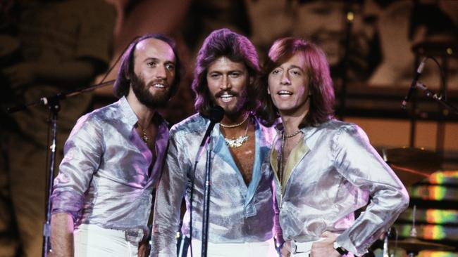 The Bee Gees performing at the Music for UNICEF Concert at the United Nations General Assembly in New York City, January 1979. Picture: Getty