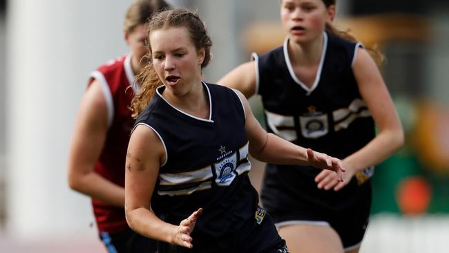 Lily Wenk of Caulfield Grammar in action. Picture: Dylan Burns/AFL Photos via Getty Images