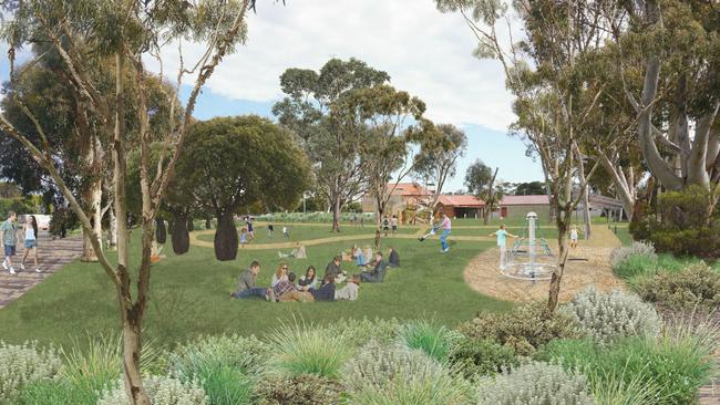 Artists impression of the proposed upgrade of the main street at Virginia. Picture: Playford Council