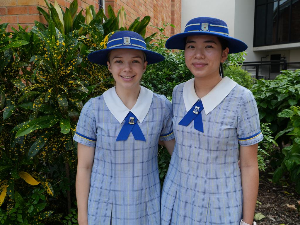 ST MARGARET MARY'S COLLEGE captains Georgia and Ruby.