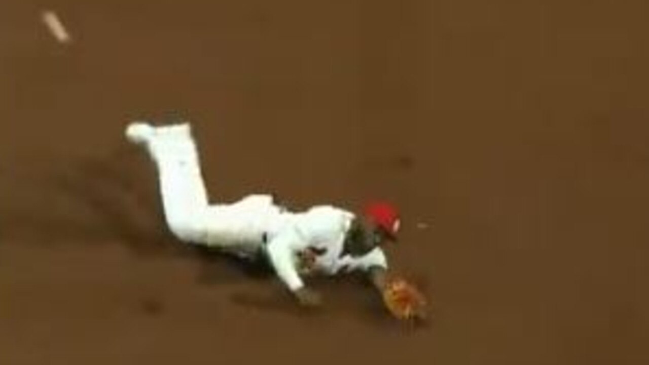 Marcell Ozuna With WORST Catch Attempt You'll EVER See 