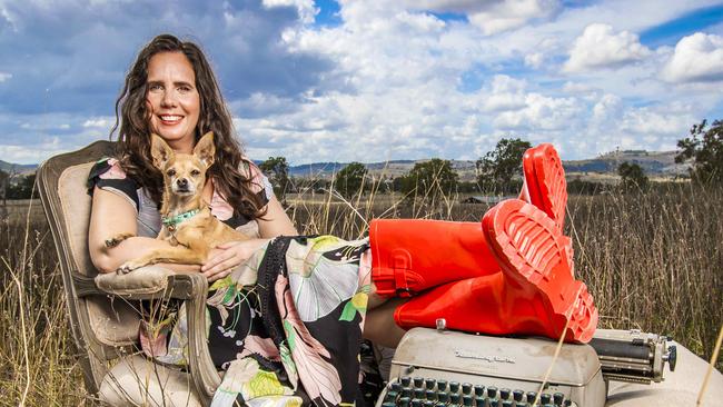 Award winner Tabitha Bird with her pet chihuahua Lion. Picture: Nigel Hallett