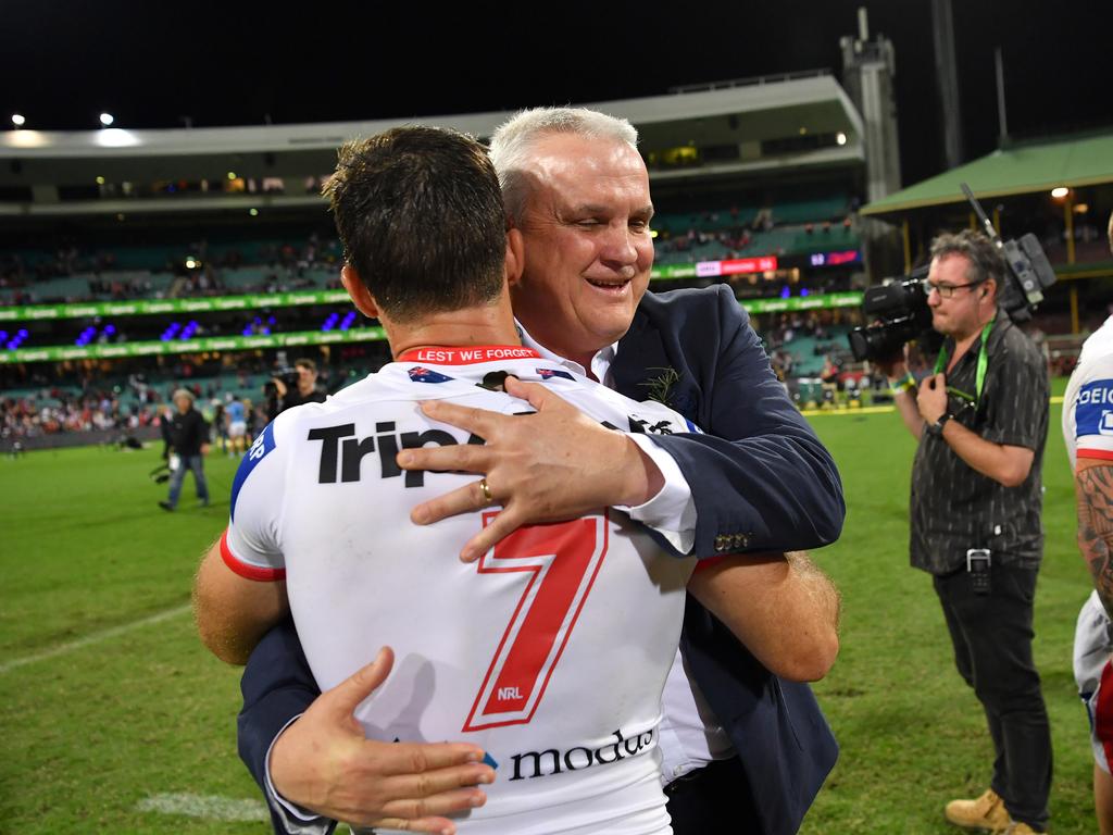 Ben Hunt and Anthony Griffin had a strong relationship at the Dragons. Credit: NRL Images.