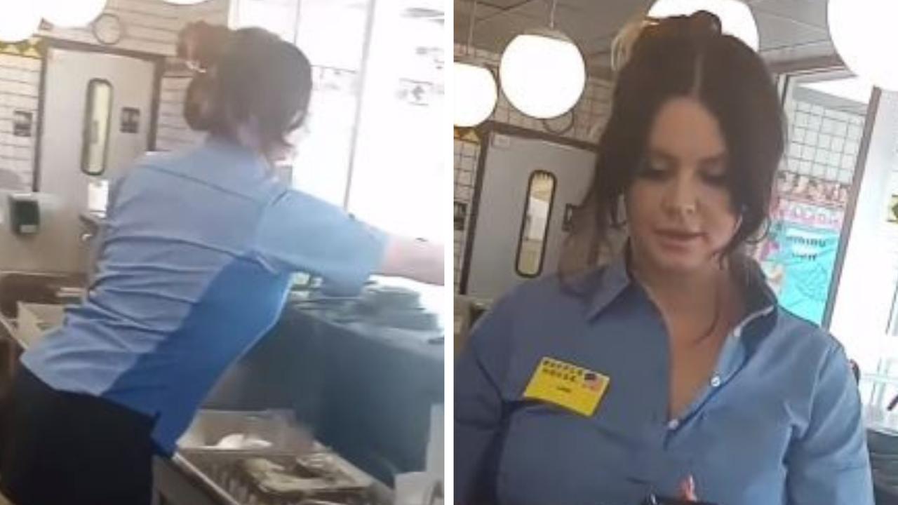 Lana Del Rey at Waffle House.