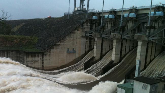 The Wivenhoe dam in Queensland, 09/01/2011. Pic David Goodwin.