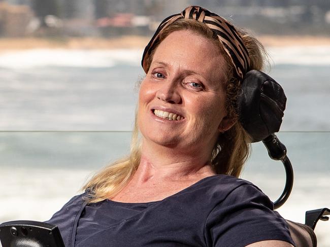 AAP- MANLY DAILYPortraits of Claire Wilmott  taken at the Sargood home in Collaroy on 11th February 2020. Claire is a mum of three who is now a quadriplegic after a tragic backyard accident. (AAP Image / Julian Andrews).